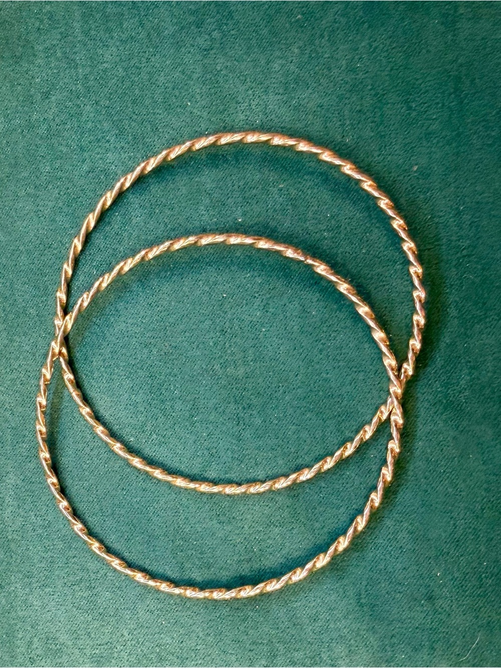 Gold-Tone Twisted Rope Bangle Bracelet Set – 2 Pieces